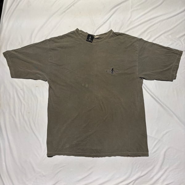 B Ware Risk Everything Embroidered T-Shirt XL Brown Distressed Thrashed