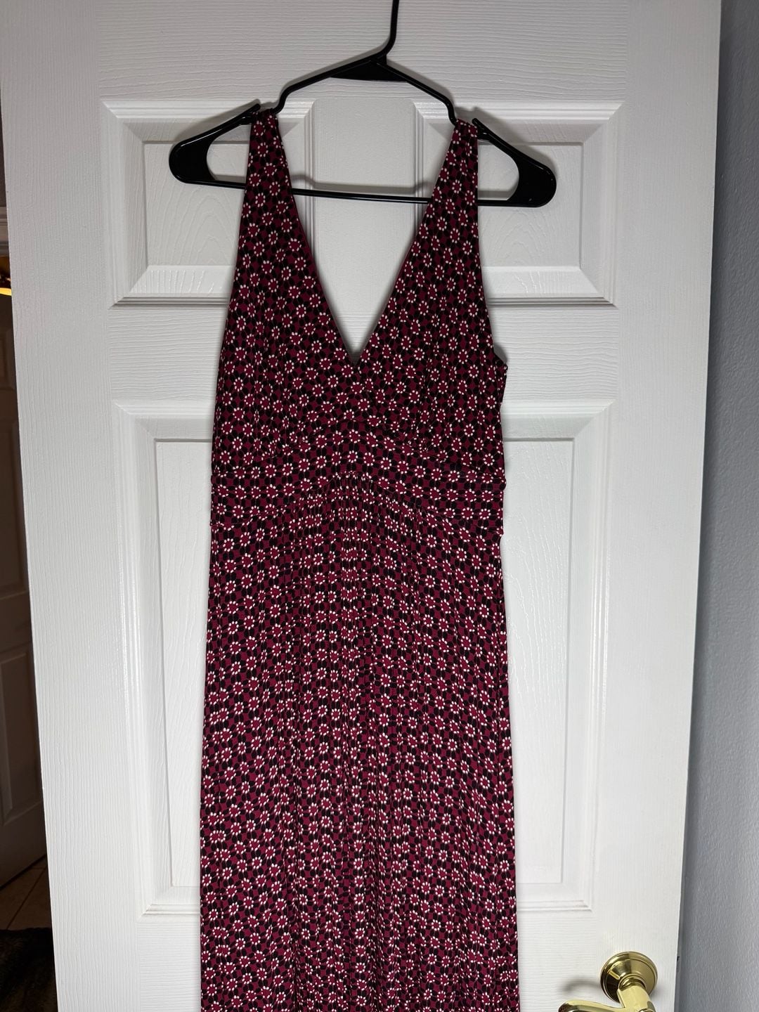 Loft V-Neck Floral Print Maxi Dress Size S 2
