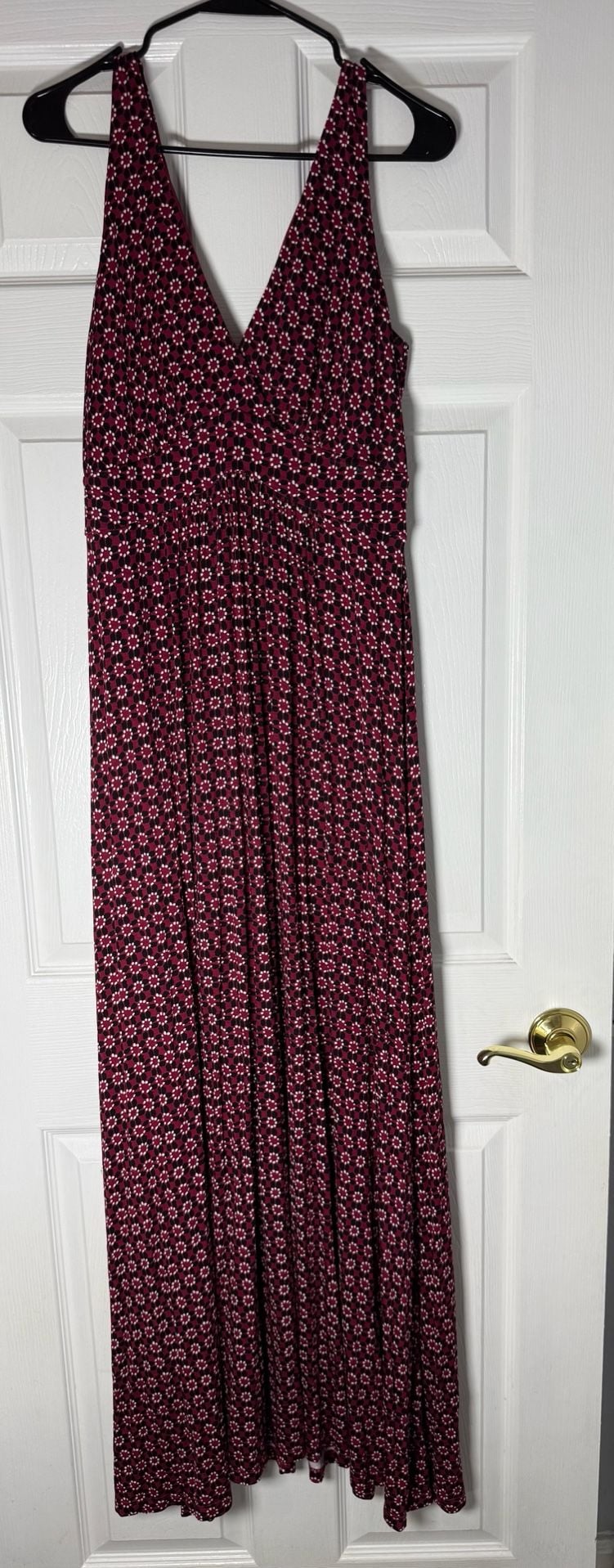 Loft V-Neck Floral Print Maxi Dress Size S 3