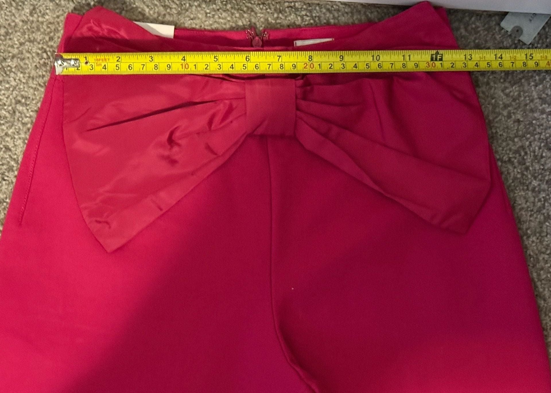 NWT Anthropologie Maeve Bow Waist Wide Leg Pants Pink - 25 Petite (P) 15