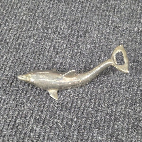 Vintage Silver Plated Dolphin Bottle Opener Barware