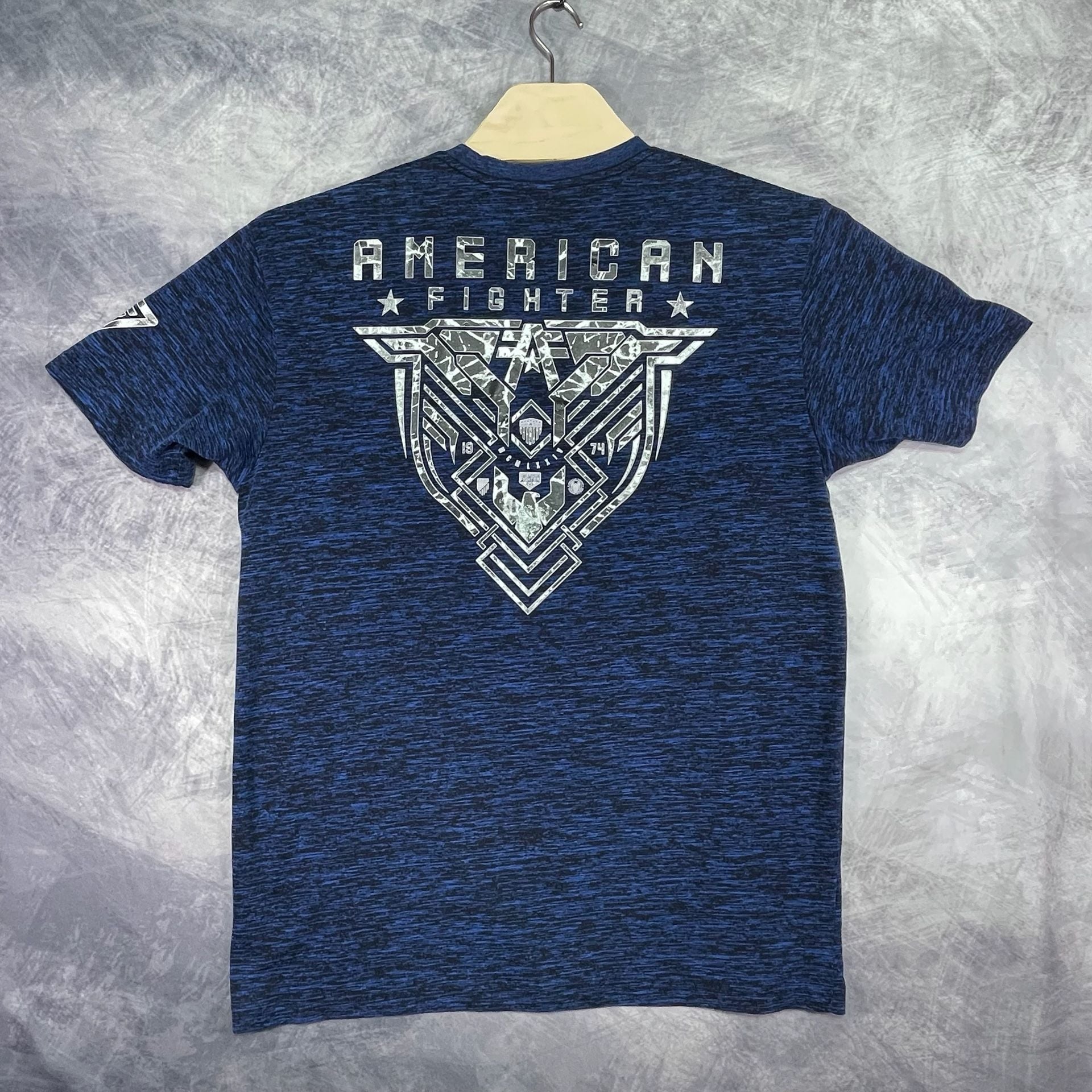 American Fighter T-Shirt 2XL Blue Graphic Tee Cotton Blend 6