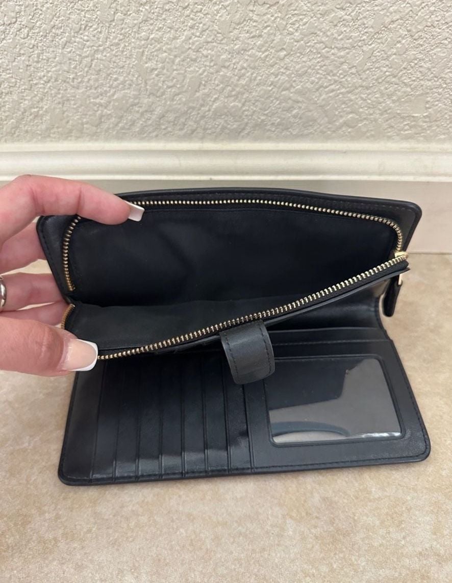 Coach Abby Duffle Pebbled Leather Black Crossbody Bag with Wallet 10