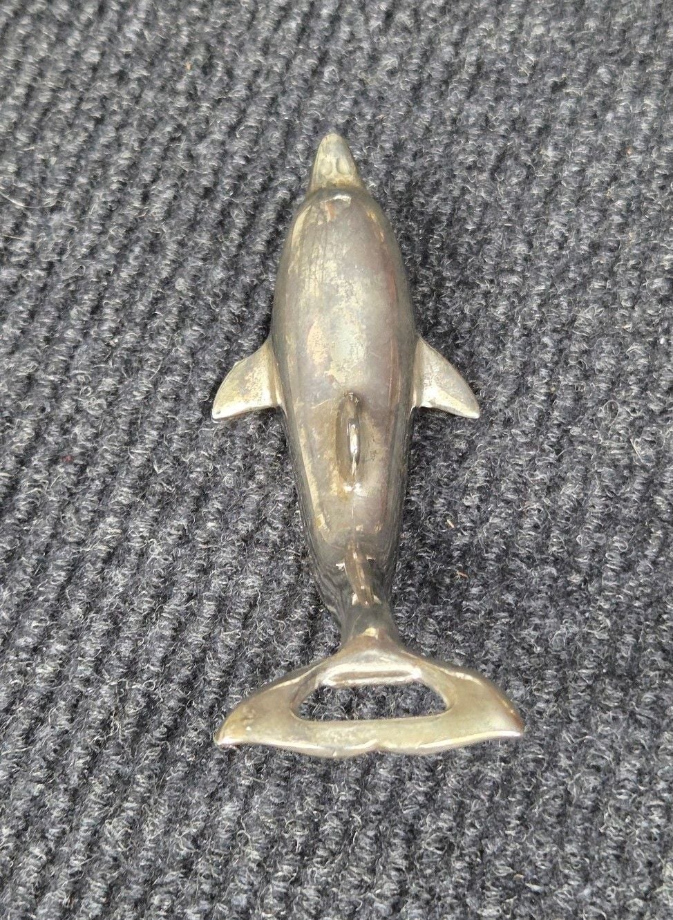 Vintage Silver Plated Dolphin Bottle Opener Barware 6