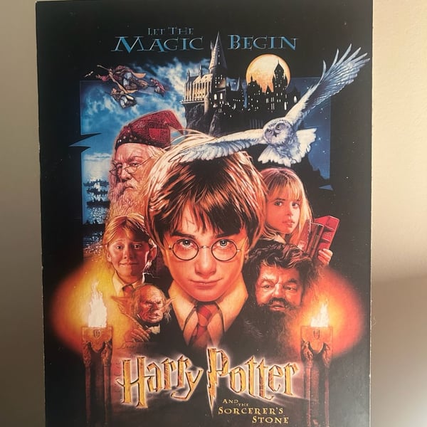 Harry Potter and the Sorcerer's Stone Movie Poster Plaque