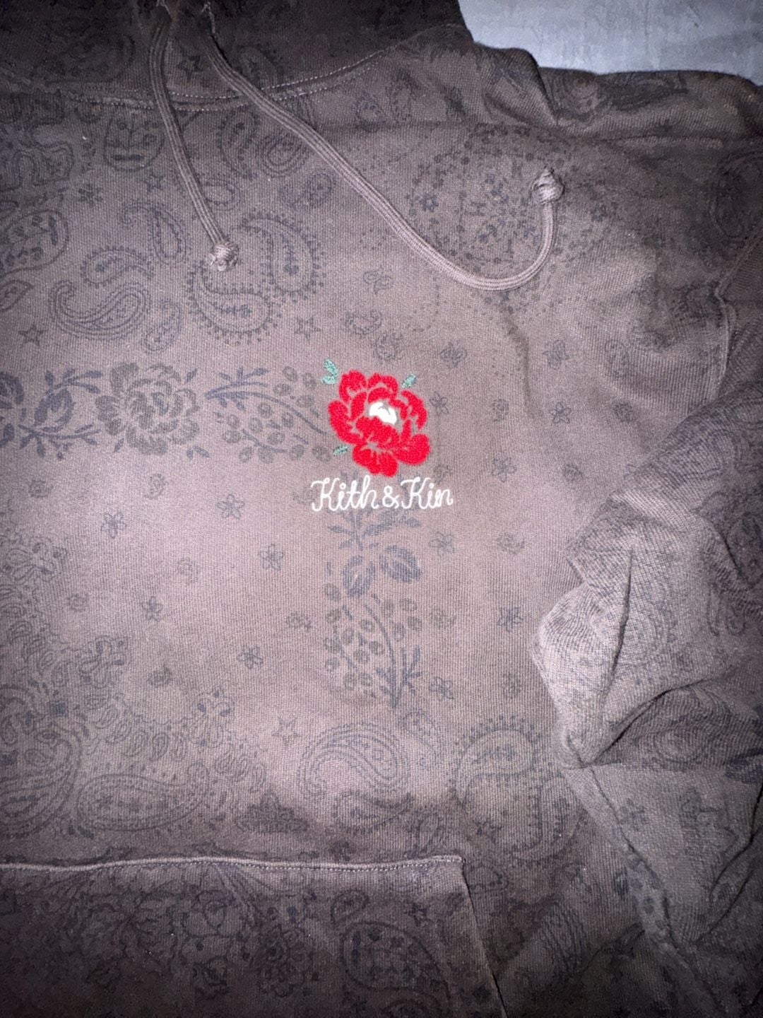 Kith Hoodie Size M Brown Paisley Floral Kith & Kin 3
