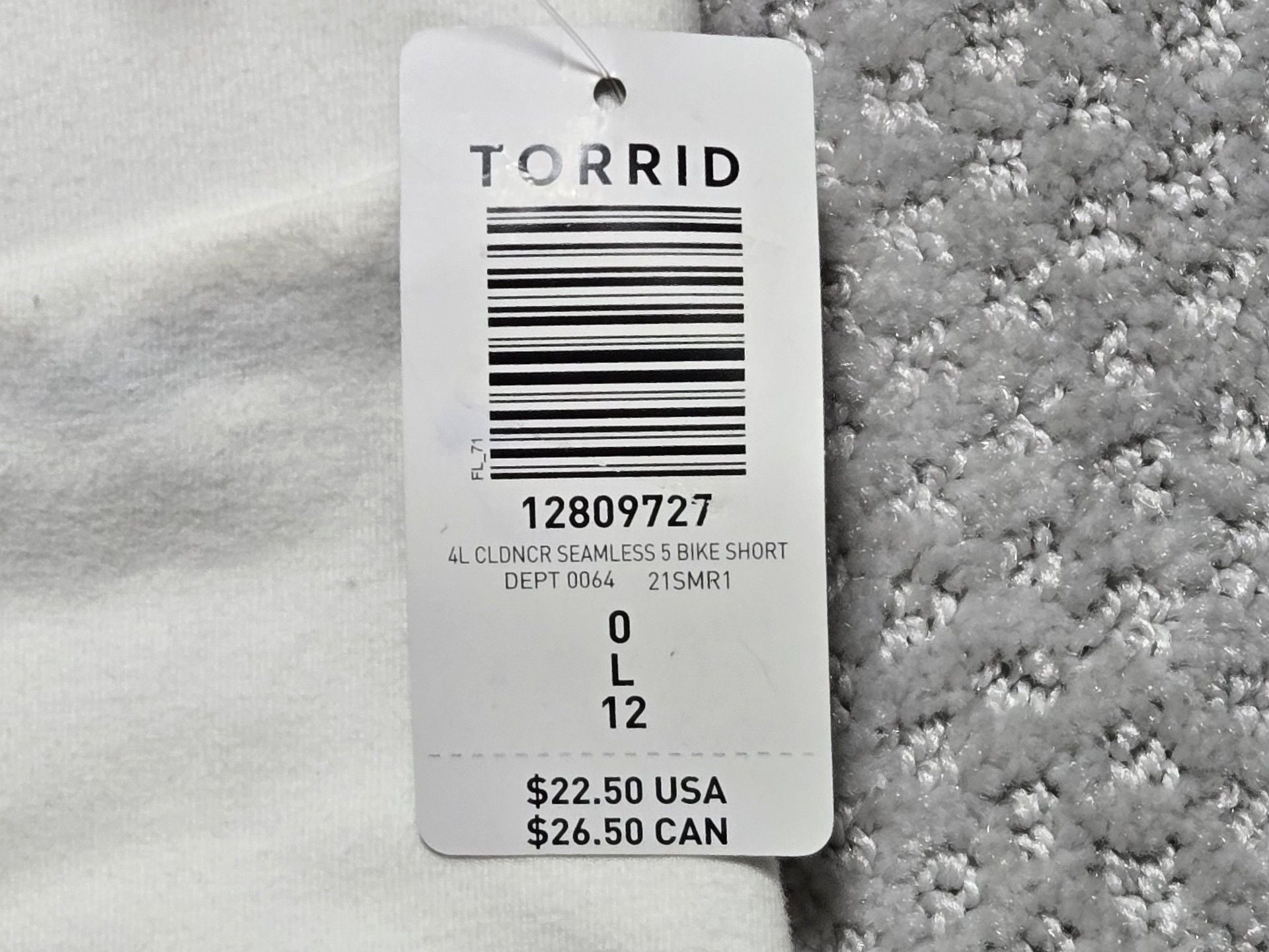 Torrid Bike Shorts Size 0 White Cotton 4