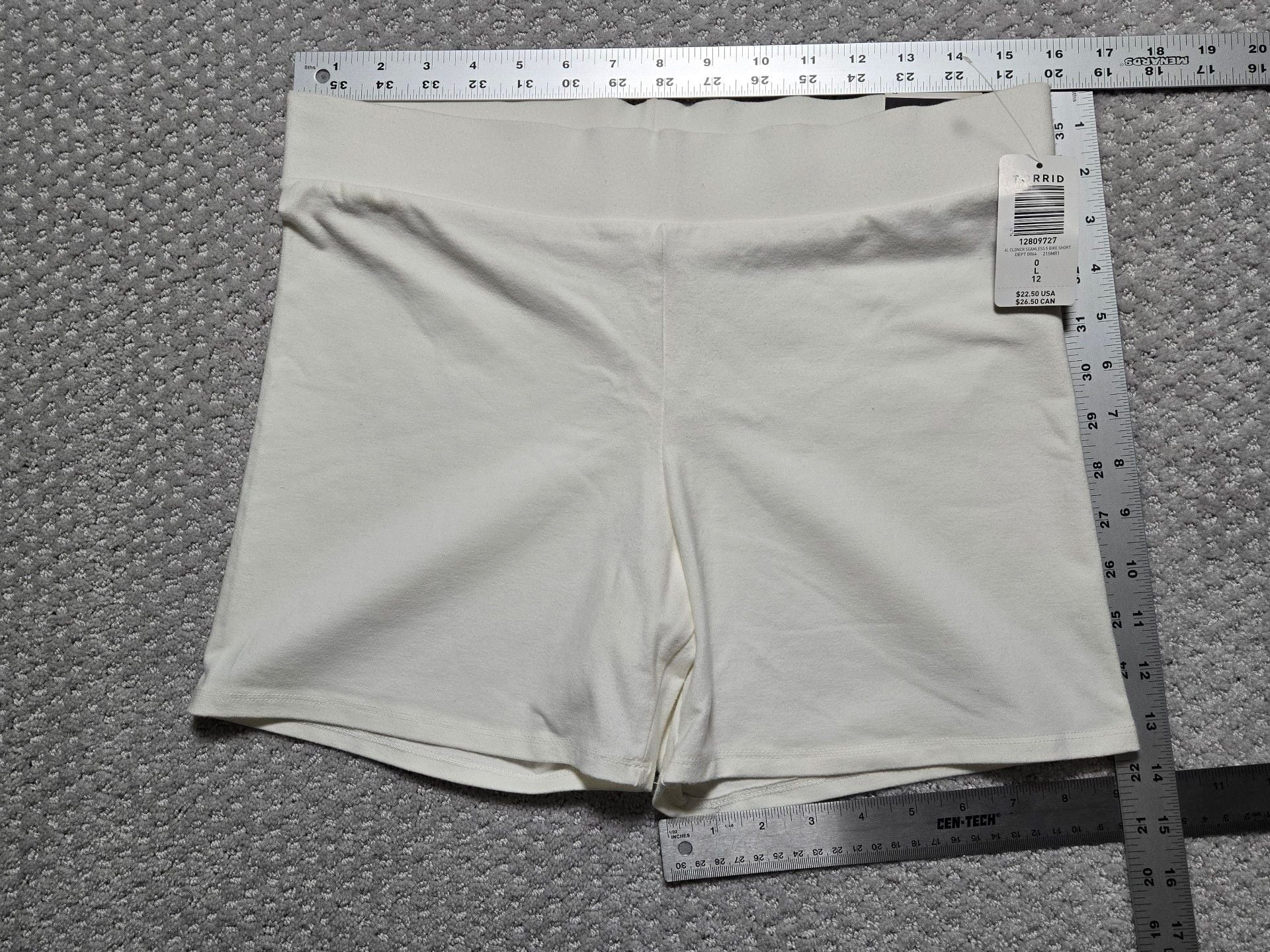 Torrid Bike Shorts Size 0 White Cotton 5