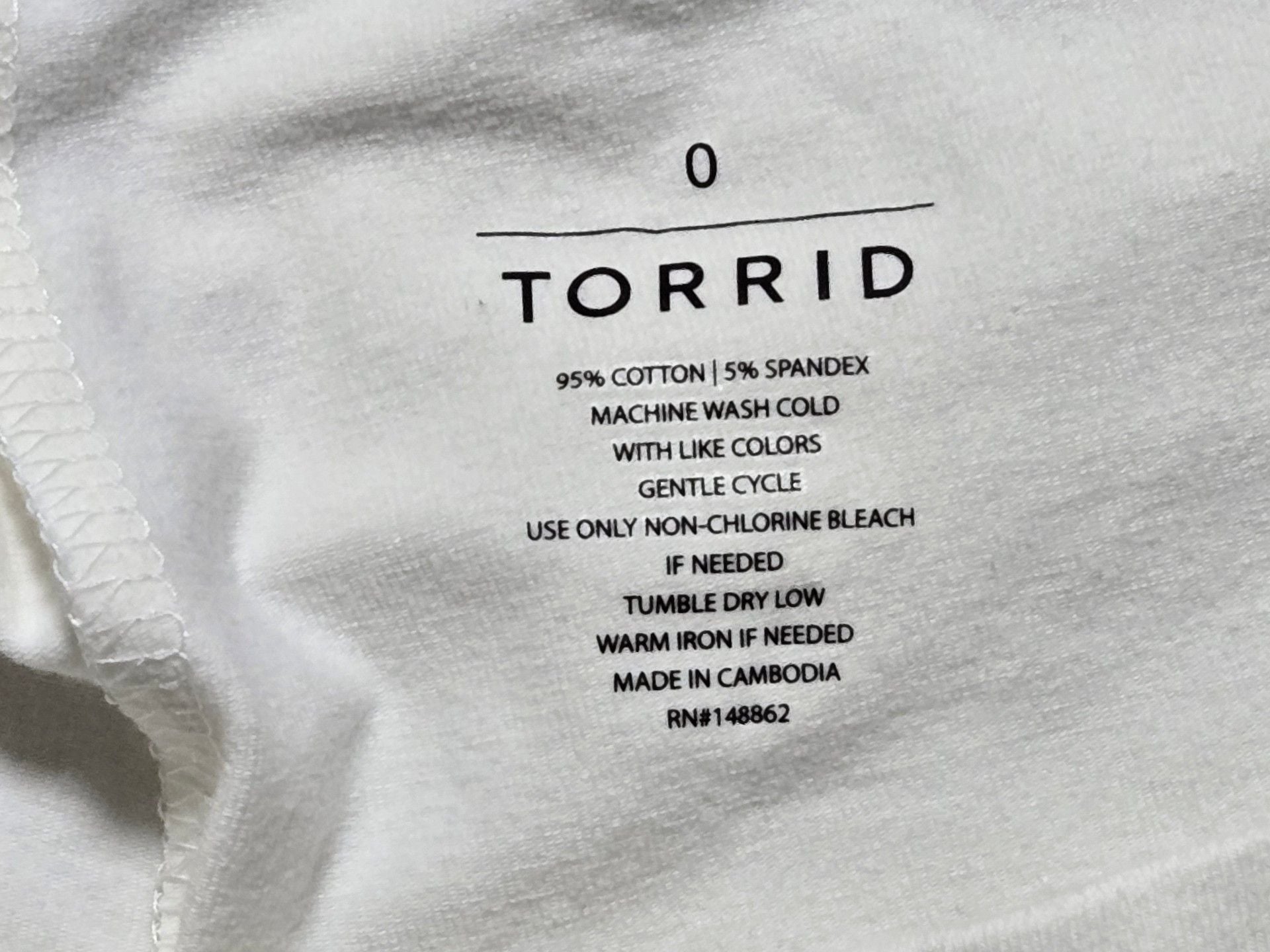 Torrid Bike Shorts Size 0 White Cotton 6