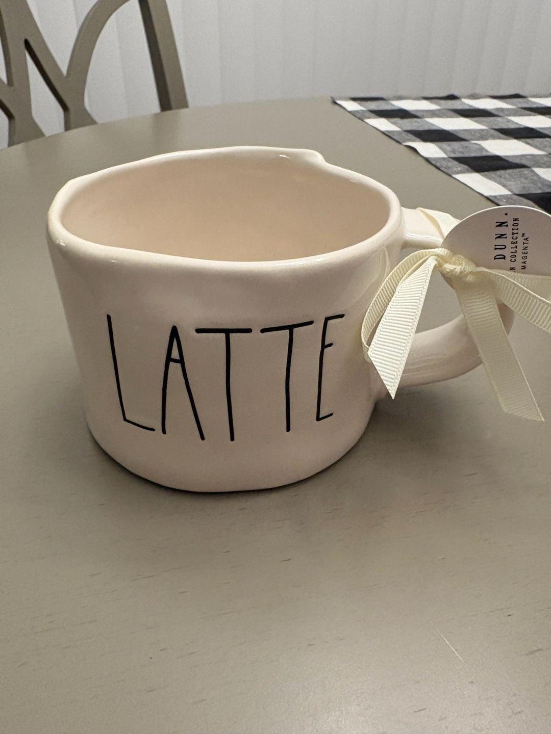 Rae Dunn Artisan Collection Latte Mug White Ceramic Coffee Cup 1