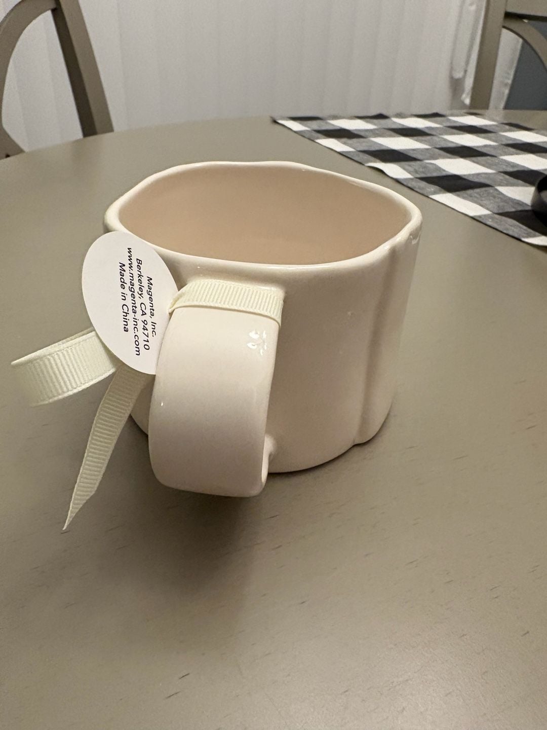 Rae Dunn Artisan Collection Latte Mug White Ceramic Coffee Cup 2
