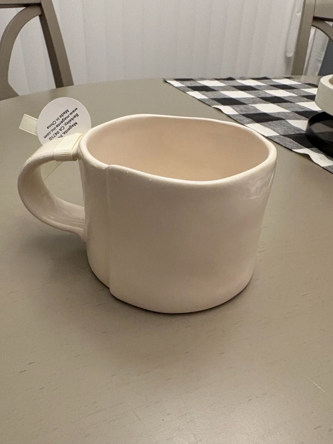 Rae Dunn Artisan Collection Latte Mug White Ceramic Coffee Cup 3