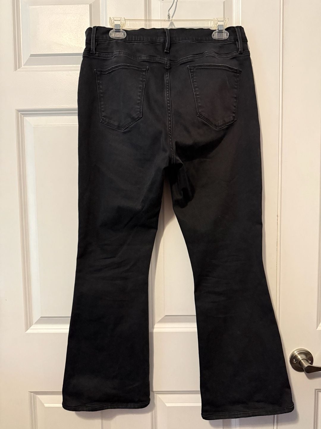 FRAME Le High Flare Jeans Black Denim Size 32 7