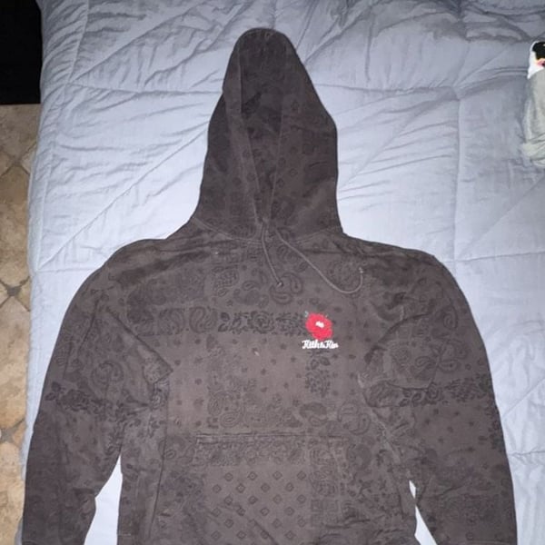 Kith Hoodie Size M Brown Paisley Floral Kith & Kin