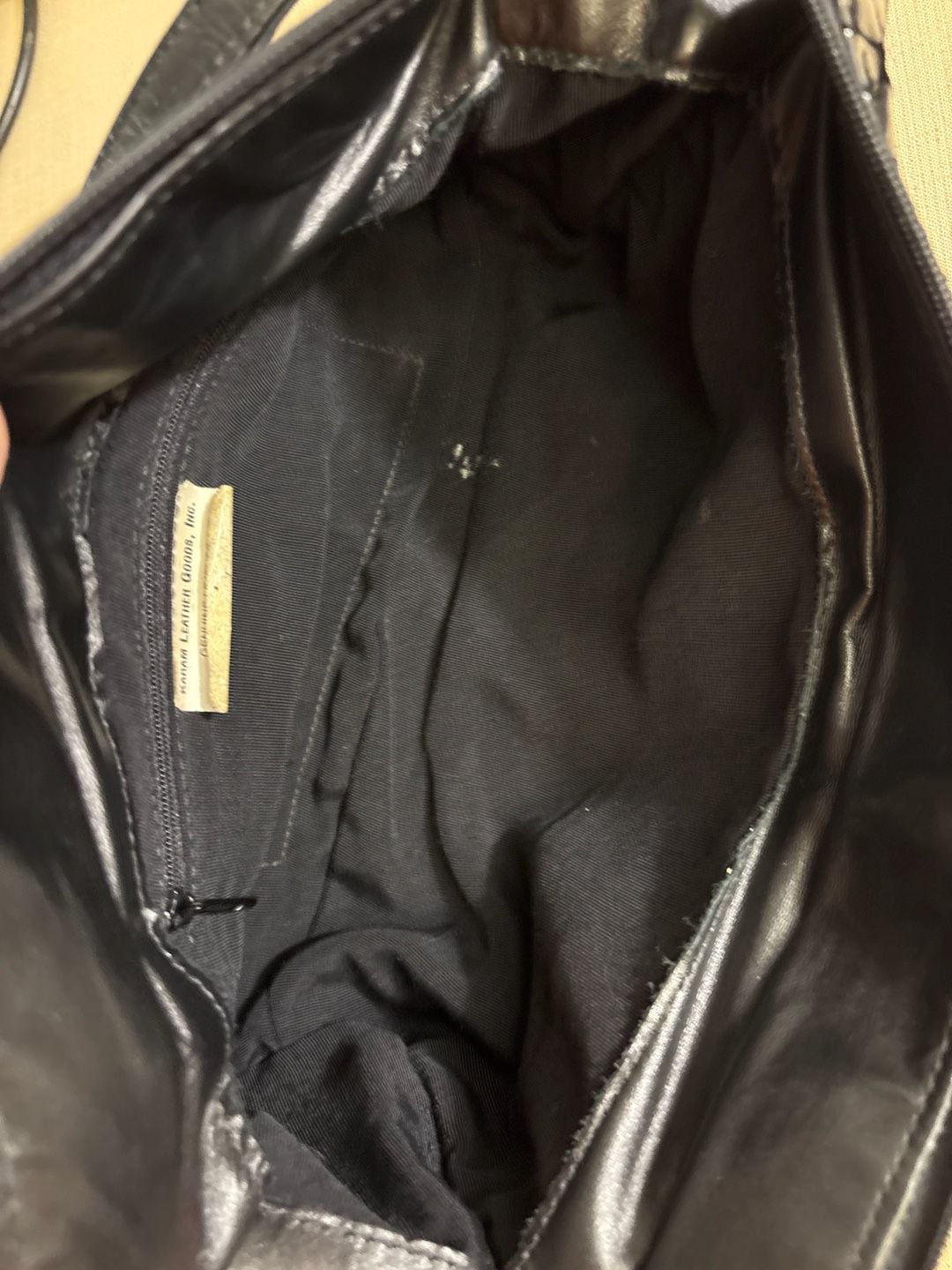 Karam Leather Goods Inc. Black Croc Embossed Shoulder Bag 6