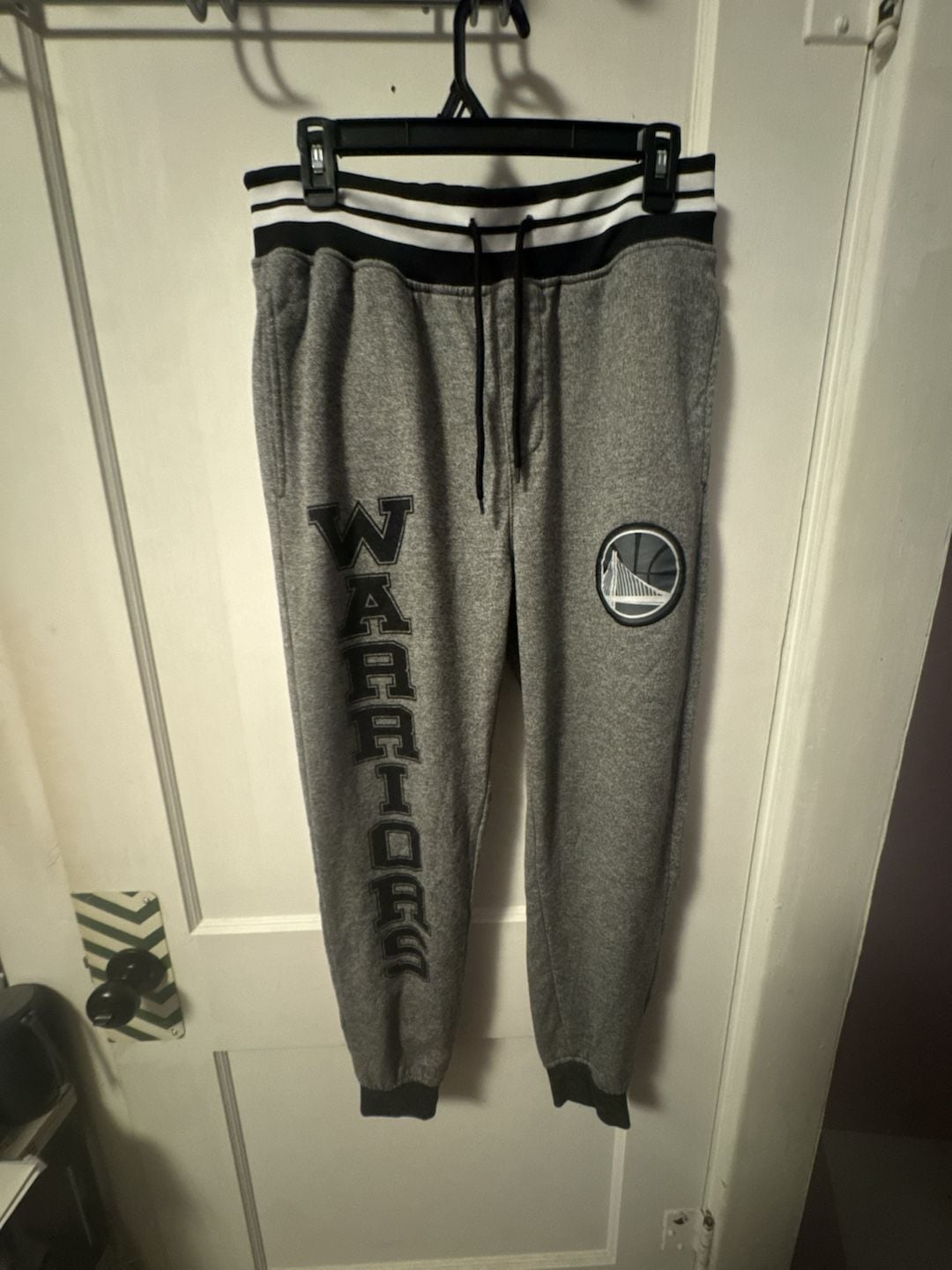 UNK Golden State Warriors Jogger Sweatpants Size Medium Gray Marl Fleece 2