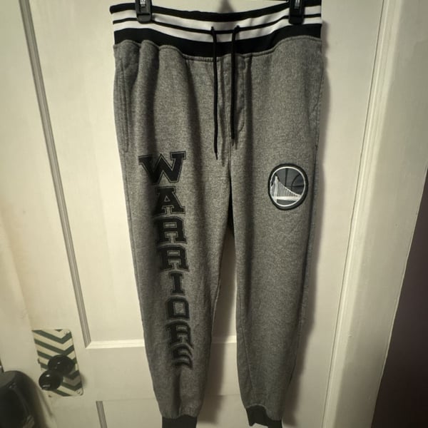 UNK Golden State Warriors Jogger Sweatpants Size Medium Gray Marl Fleece