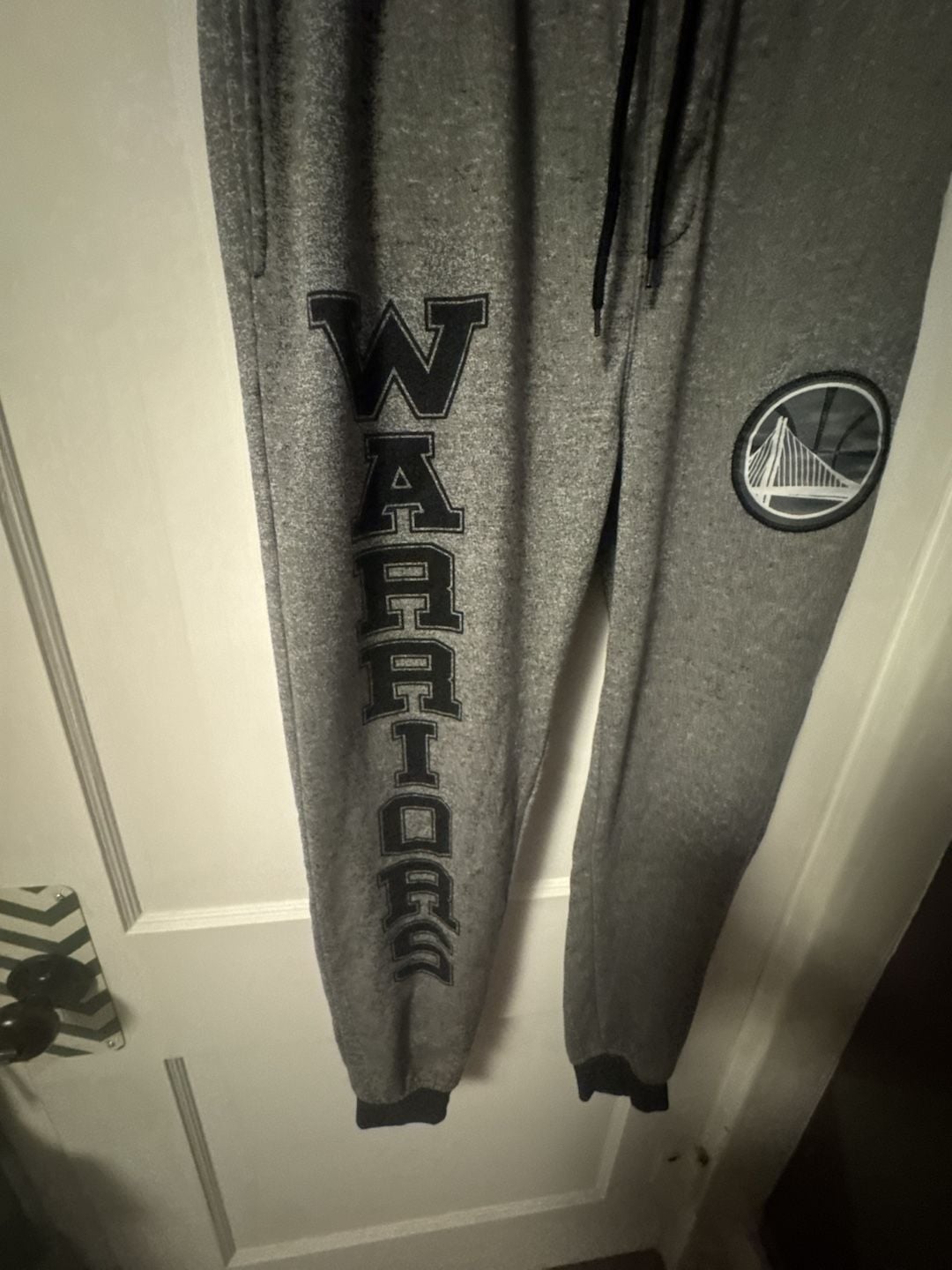 UNK Golden State Warriors Jogger Sweatpants Size Medium Gray Marl Fleece 4