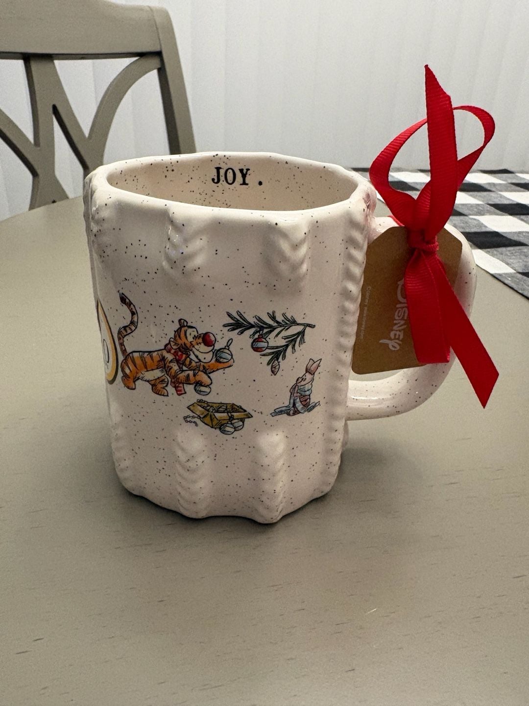 Rae Dunn Disney Winnie The Pooh Tigger Joy Christmas Mug 1
