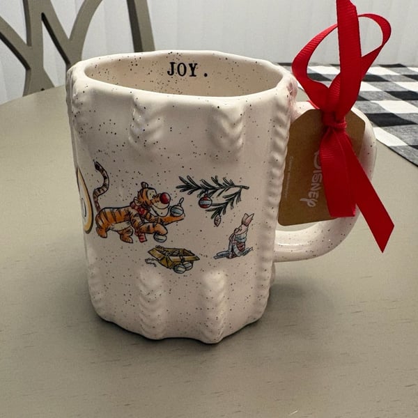 Rae Dunn Disney Winnie The Pooh Tigger Joy Christmas Mug