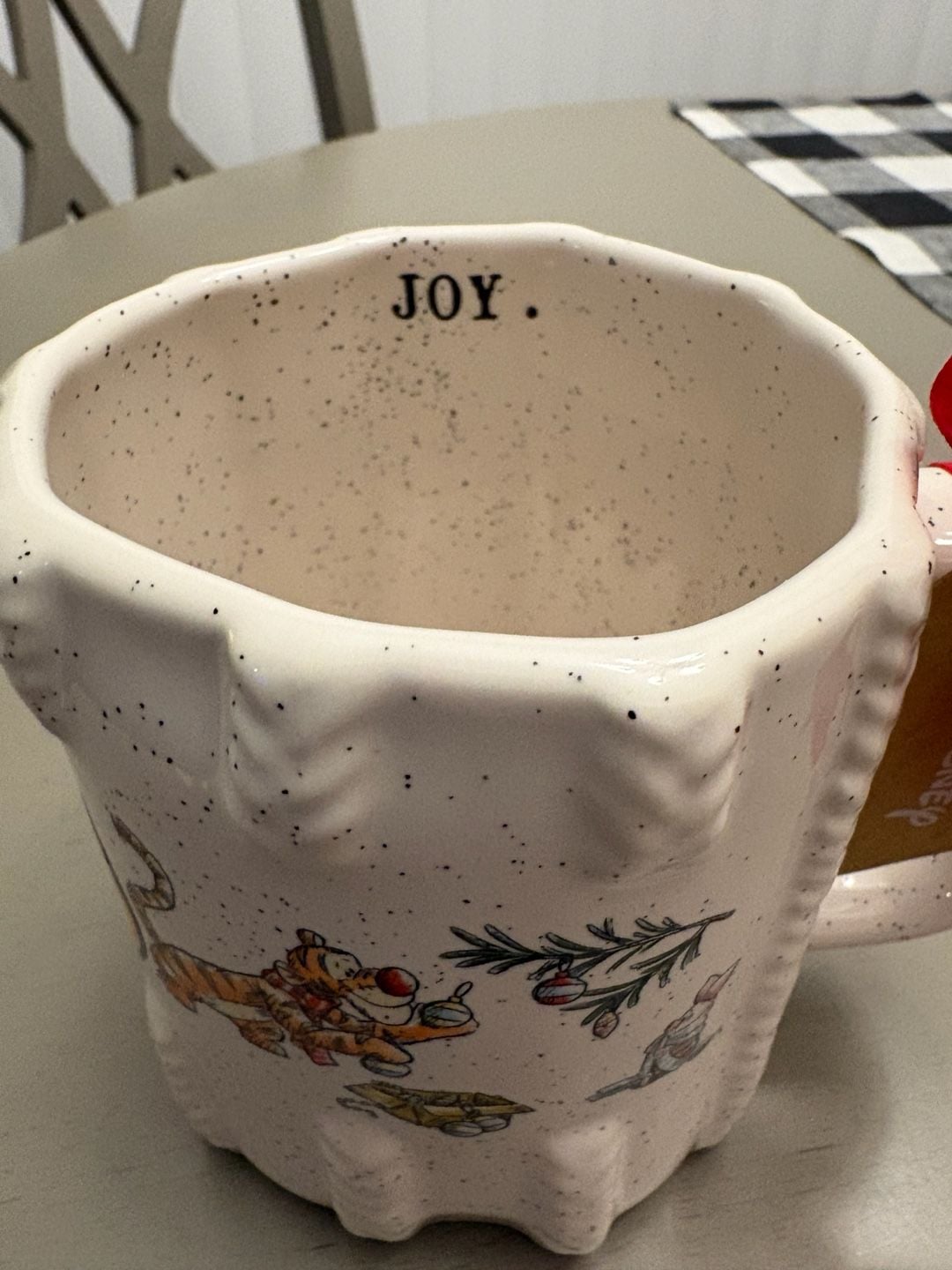 Rae Dunn Disney Winnie The Pooh Tigger Joy Christmas Mug 2