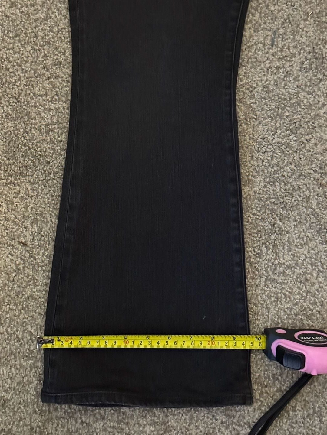 FRAME Le High Flare Jeans Black Denim Size 32 9