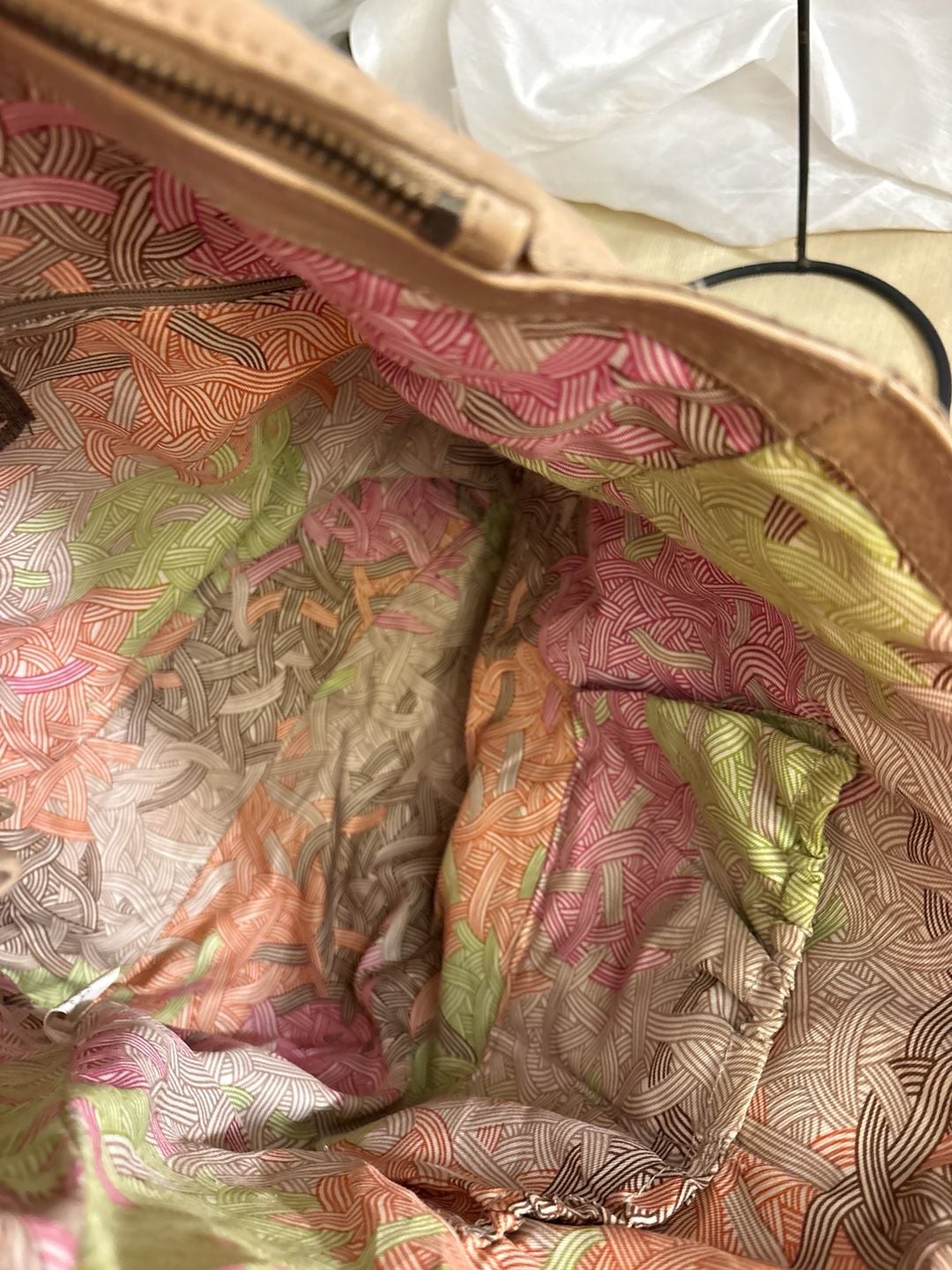 The Sak Tan Leather Starburst Tote Shoulder Bag 7