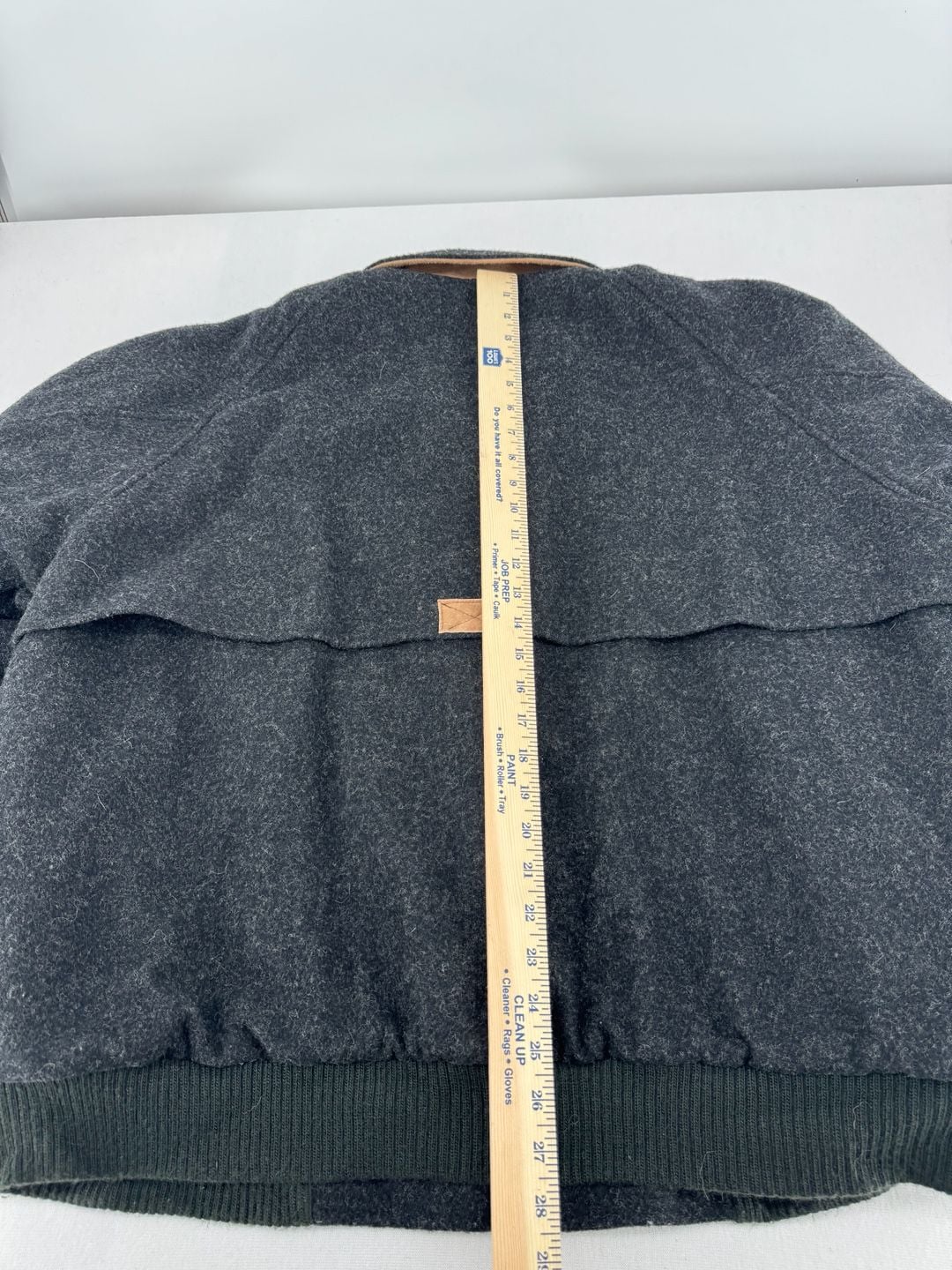 Woolrich Wool Bomber Jacket Size XL Charcoal Gray Made in USA 7