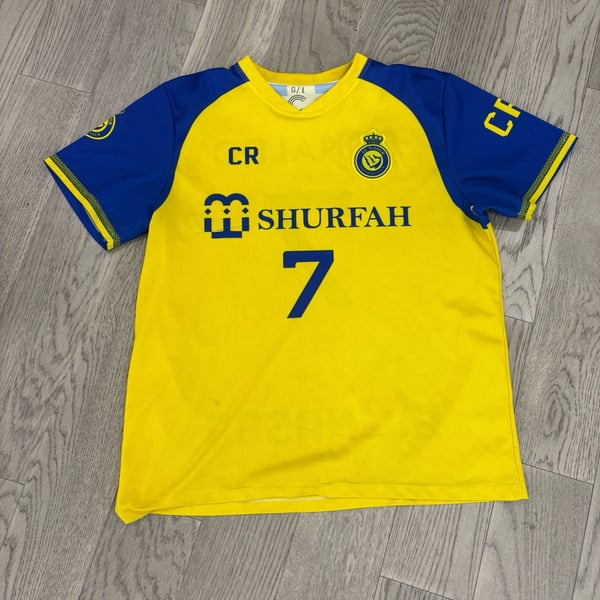 Calderon Sport Al Nassr Ronaldo 7 Soccer Jersey Size G/L