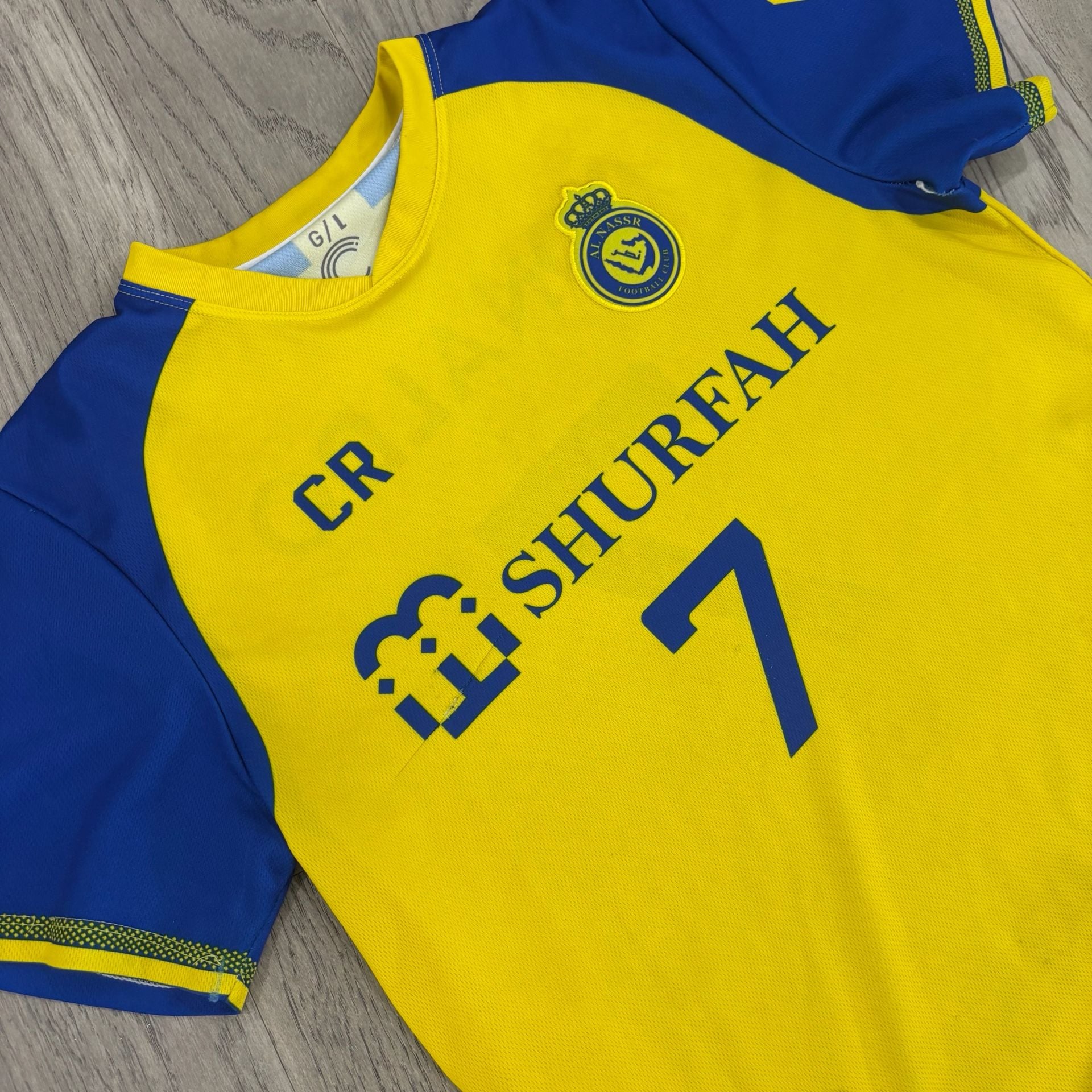 Calderon Sport Al Nassr Ronaldo 7 Soccer Jersey Size G/L 4