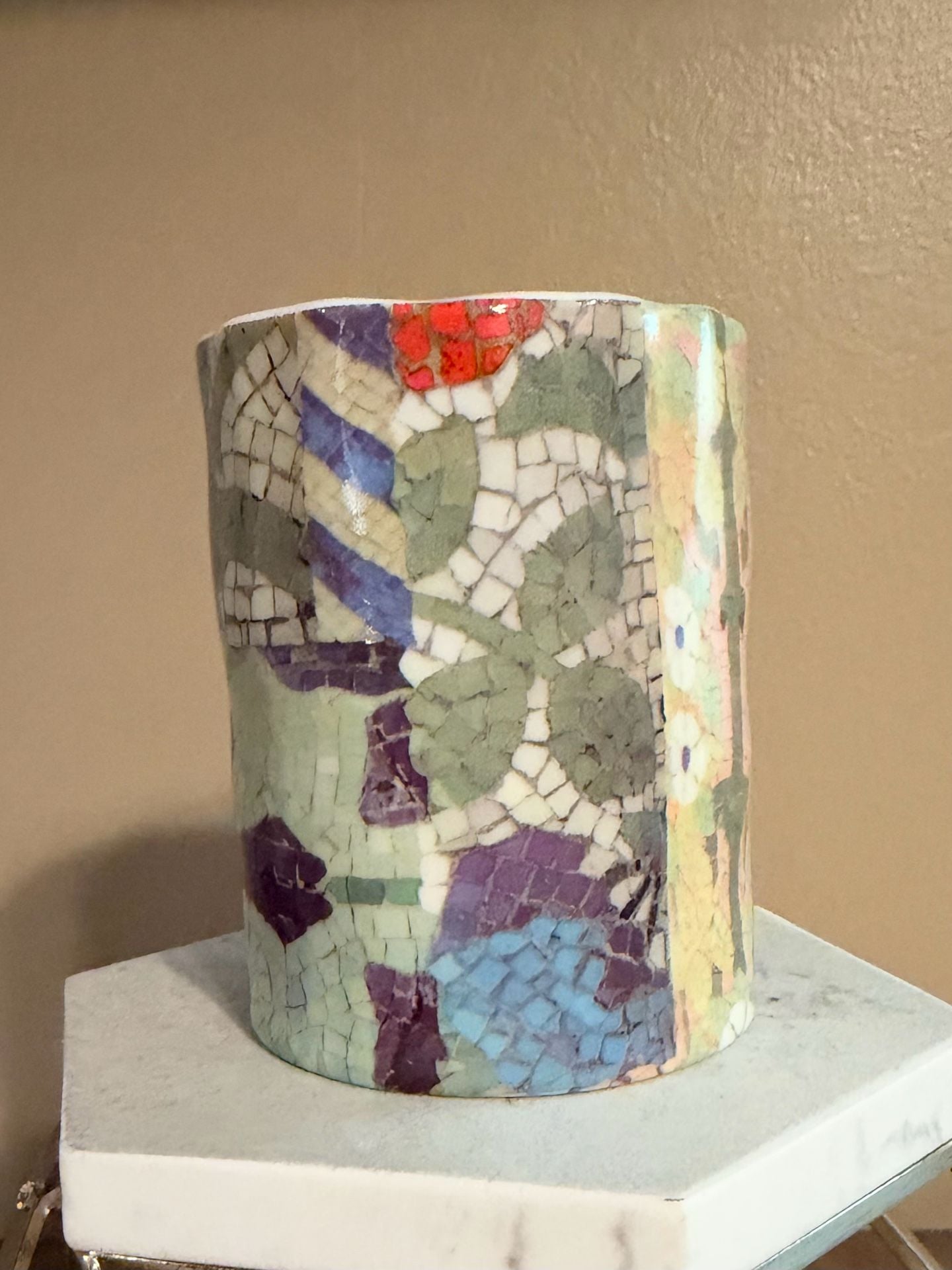 Art Trencadis S.L. Barcelona Gaudi Mosaic Mug Colorful Ceramic Spain 4” 3