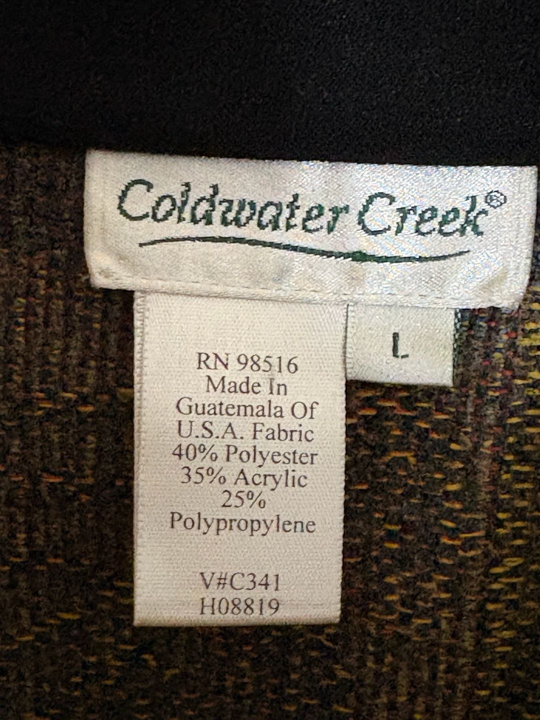 Coldwater Creek Tapestry Jacket Size L Multi Color Geometric Zip Up 3