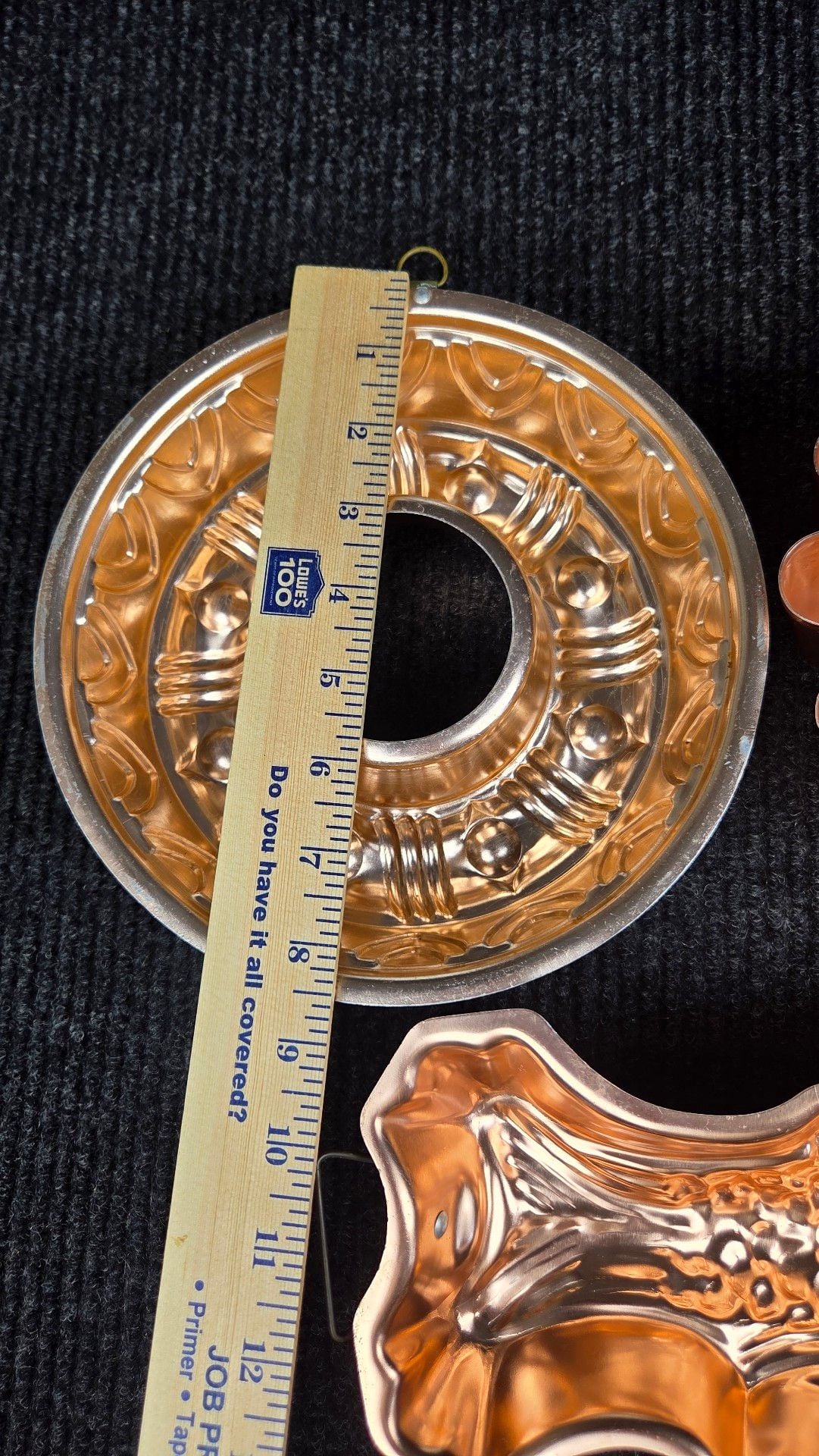 Vintage Copper Jello Cake Mold Set Wall Decor 7