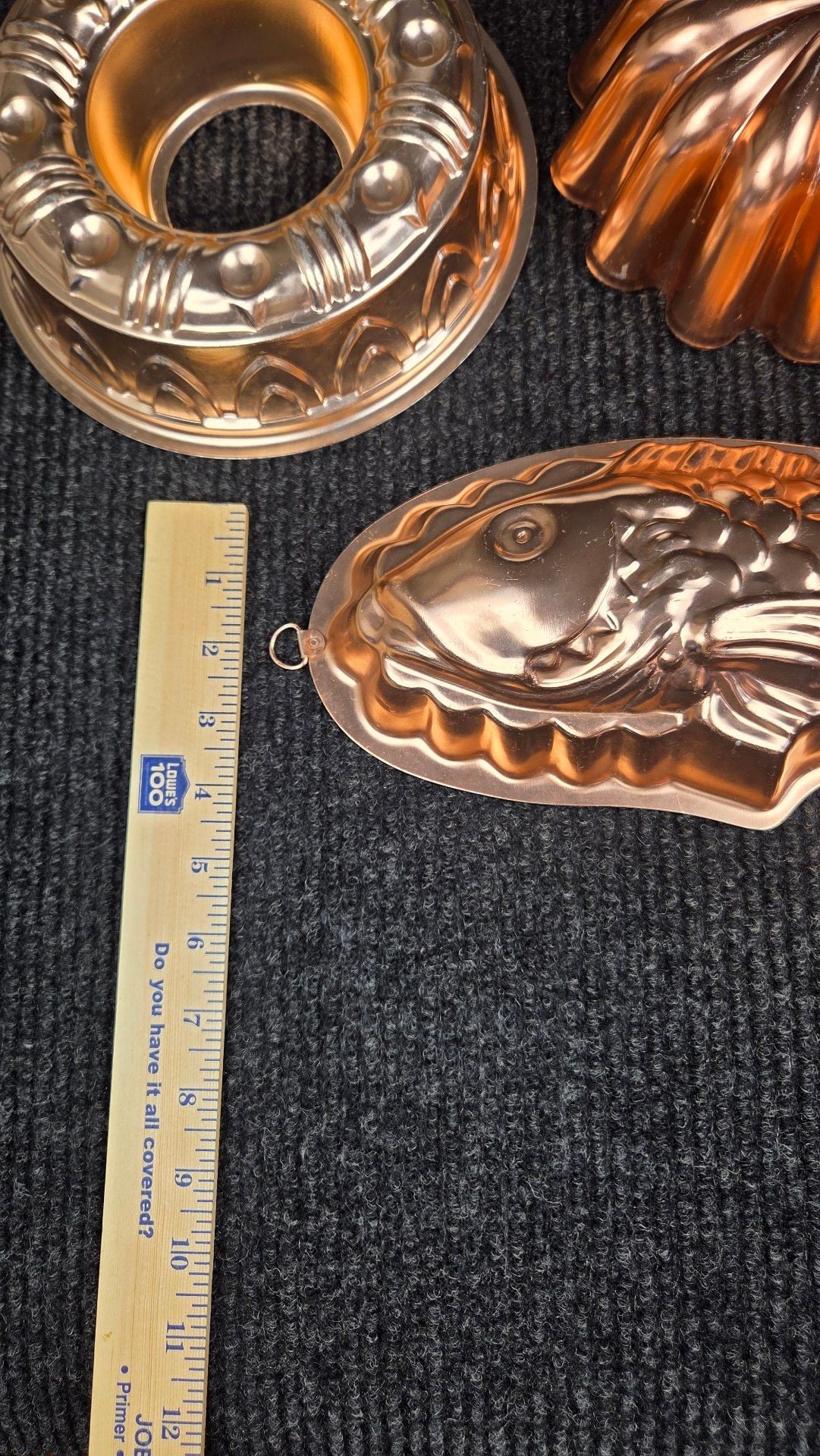 Vintage Copper Jello Cake Mold Set Wall Decor 11