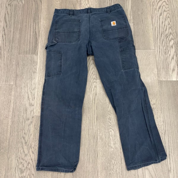 Carhartt Relaxed Fit Carpenter Pants Size 38x32 Blue Workwear