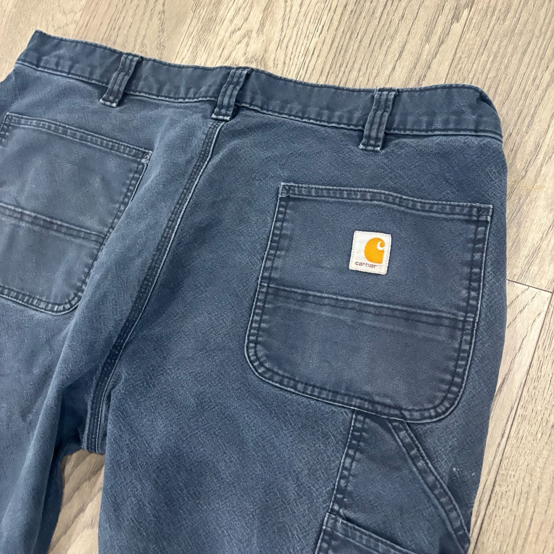 Carhartt Relaxed Fit Carpenter Pants Size 38x32 Blue Workwear 3