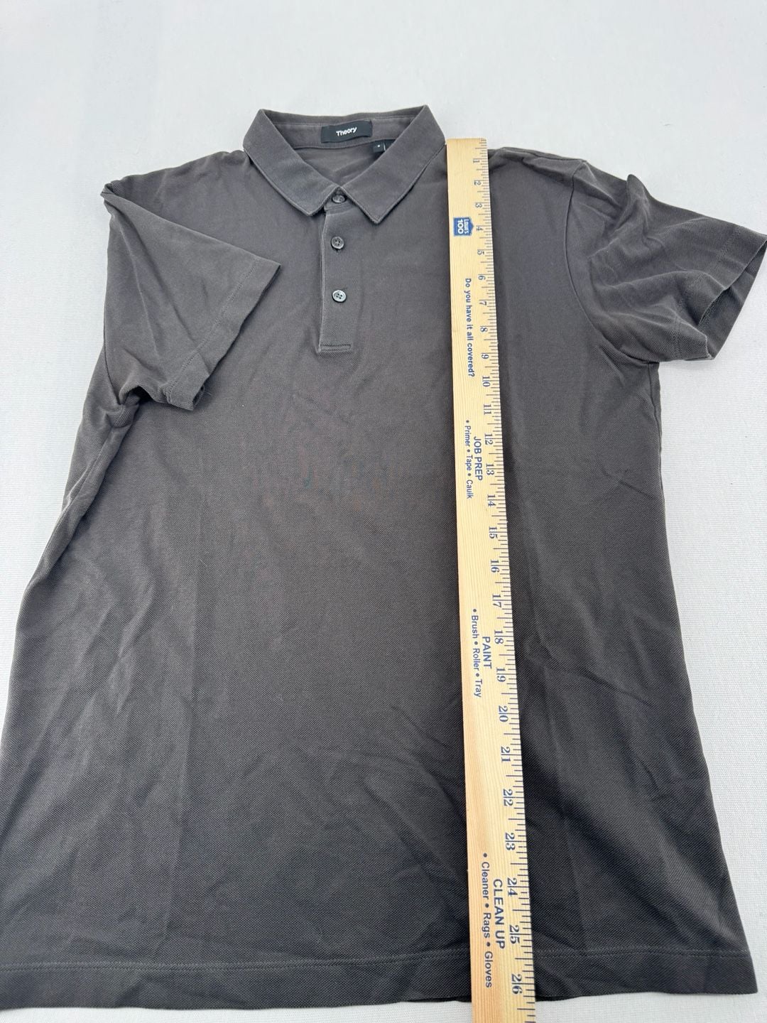 Theory Polo Shirt Size S Dark Gray Cotton Pique Short Sleeve 5
