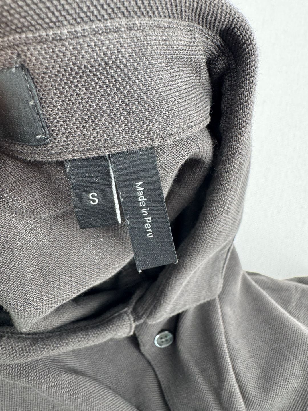 Theory Polo Shirt Size S Dark Gray Cotton Pique Short Sleeve 8