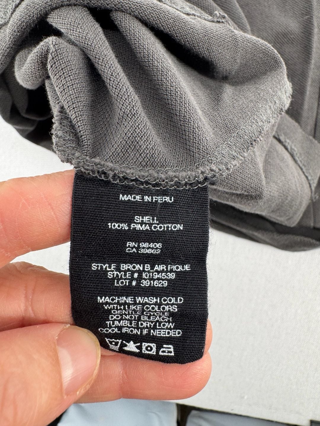Theory Polo Shirt Size S Dark Gray Cotton Pique Short Sleeve 9