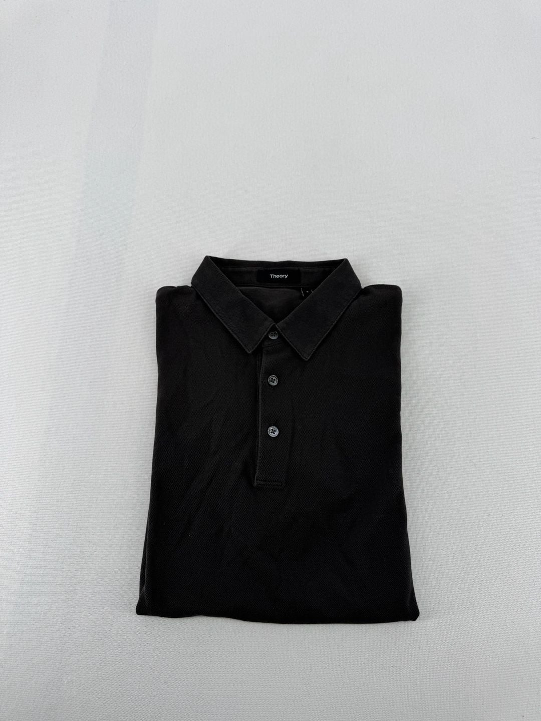 Theory Polo Shirt Size S Dark Gray Cotton Pique Short Sleeve 11