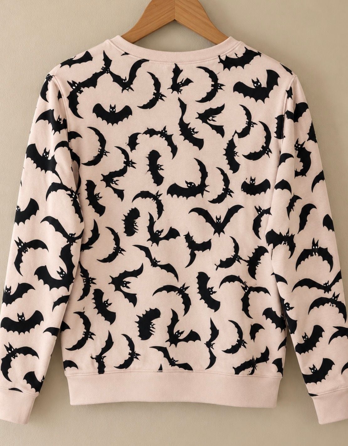 H&M Divided Bat Print Sweatshirt Size S Pink Black 3