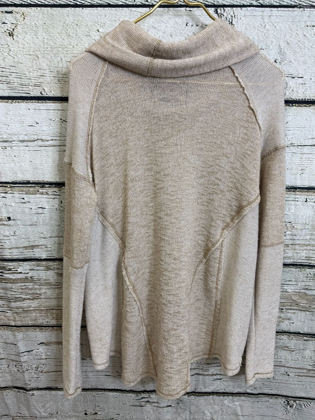 We The Free Size S Cowl Neck Sweater Tan/Beige 7