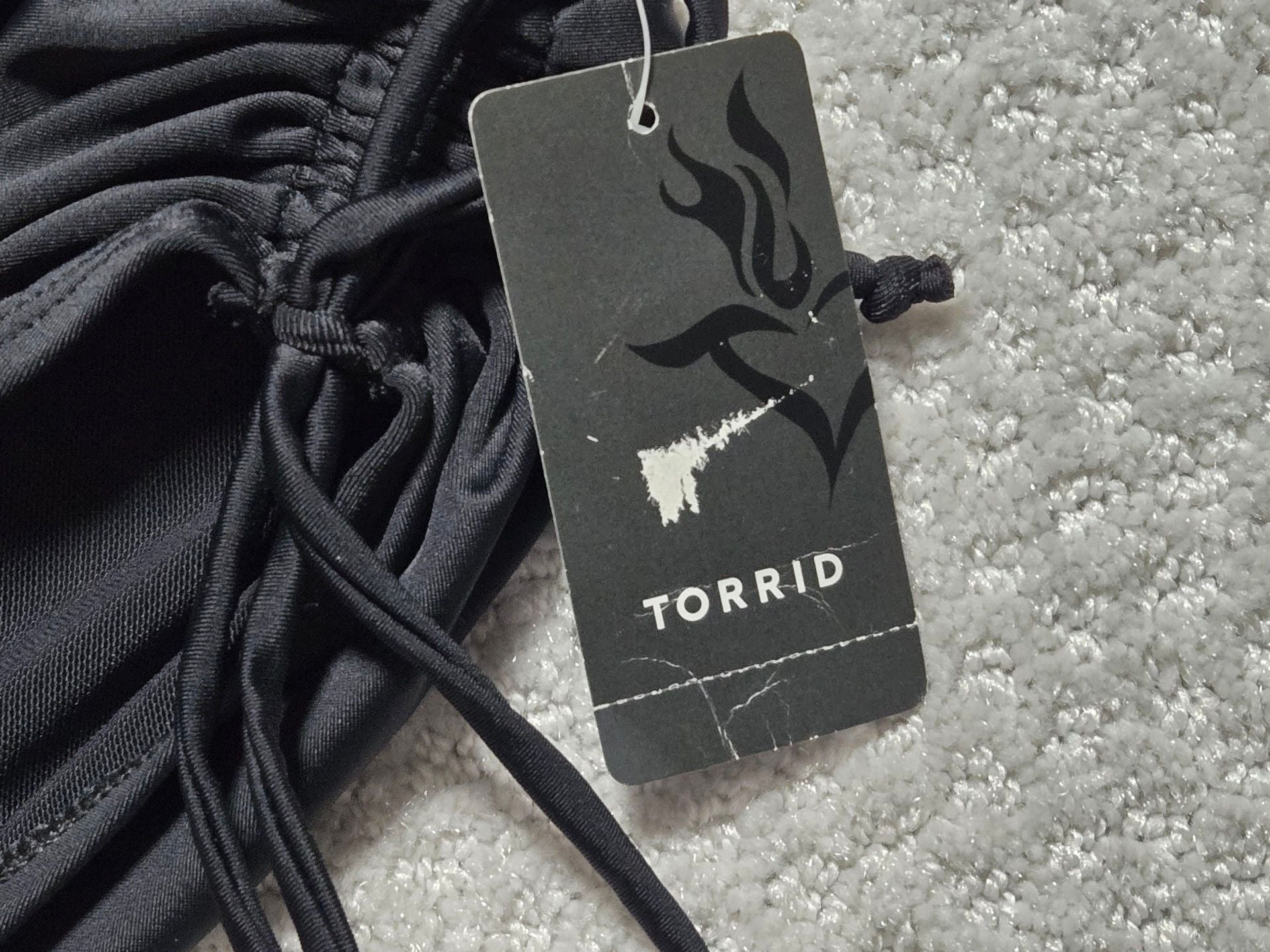 Torrid Black Cinch Bikini Swim Bottoms Size 4 New 3