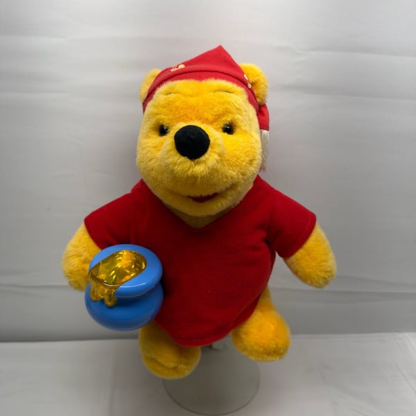 Mattel Disney Winnie The Pooh Plush Stuffed Animal Light Up Honey Pot