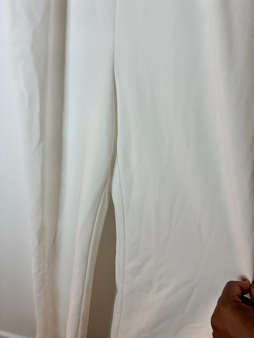 Ms. Bling Touch Of Class Jumpsuit White Lace Ruffle Wide Leg Jumpsuit Sz M 8