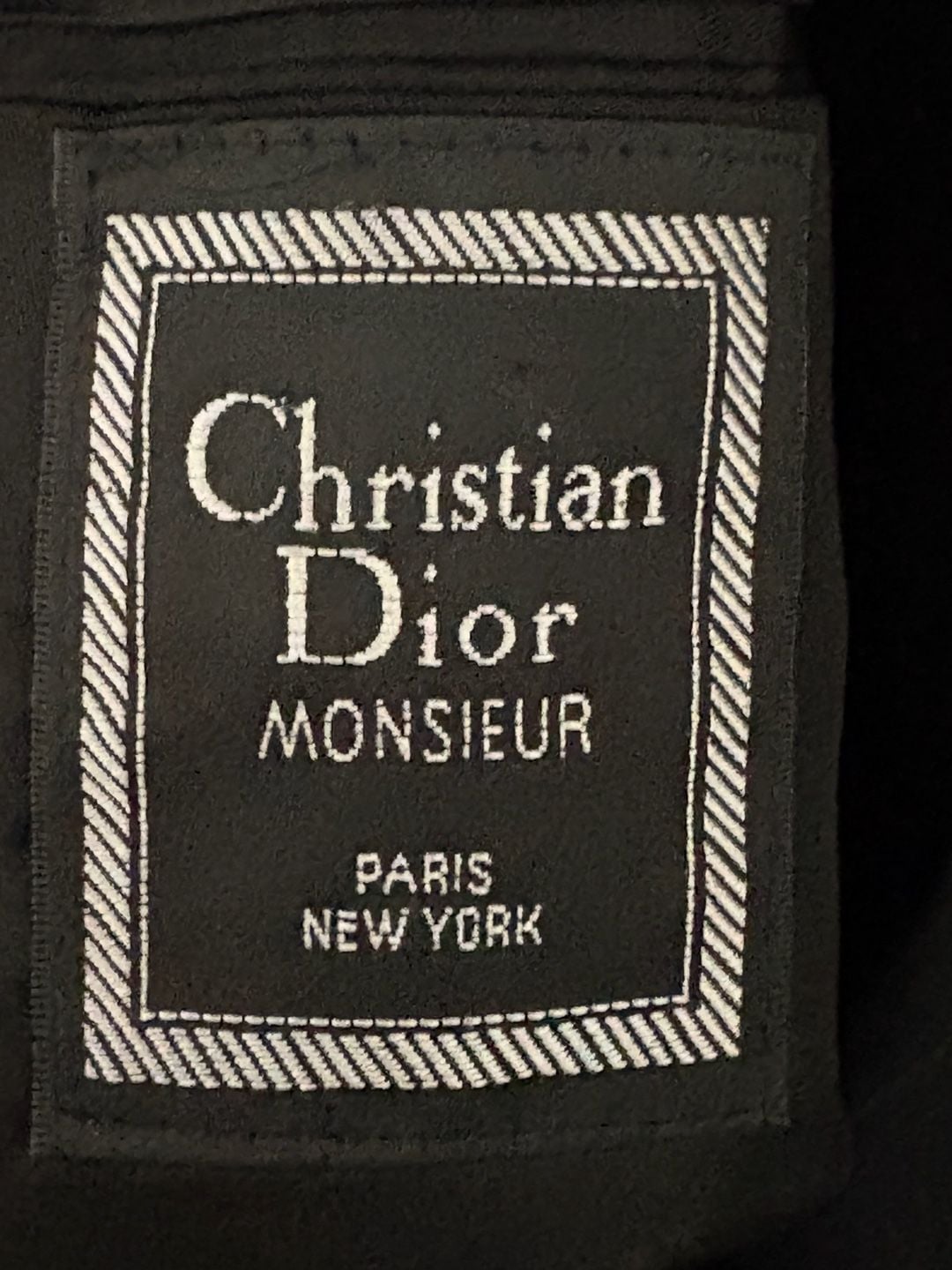 VTG Christian Dior Monsieur Blazer Black Pinstripe Wool 100% Pure Wool 3