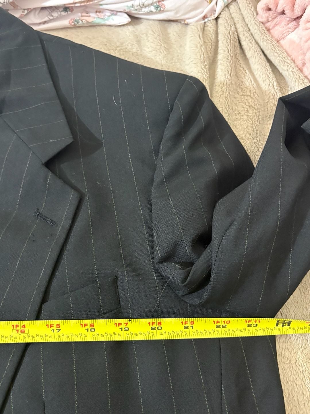 VTG Christian Dior Monsieur Blazer Black Pinstripe Wool 100% Pure Wool 8
