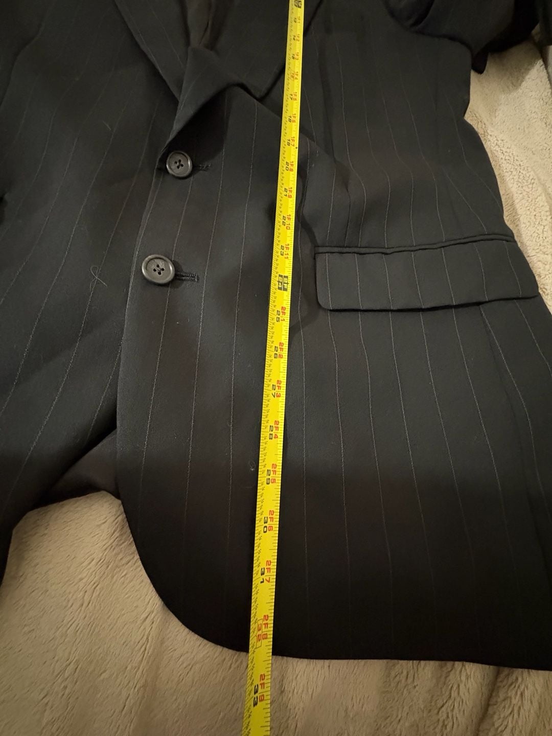 VTG Christian Dior Monsieur Blazer Black Pinstripe Wool 100% Pure Wool 9
