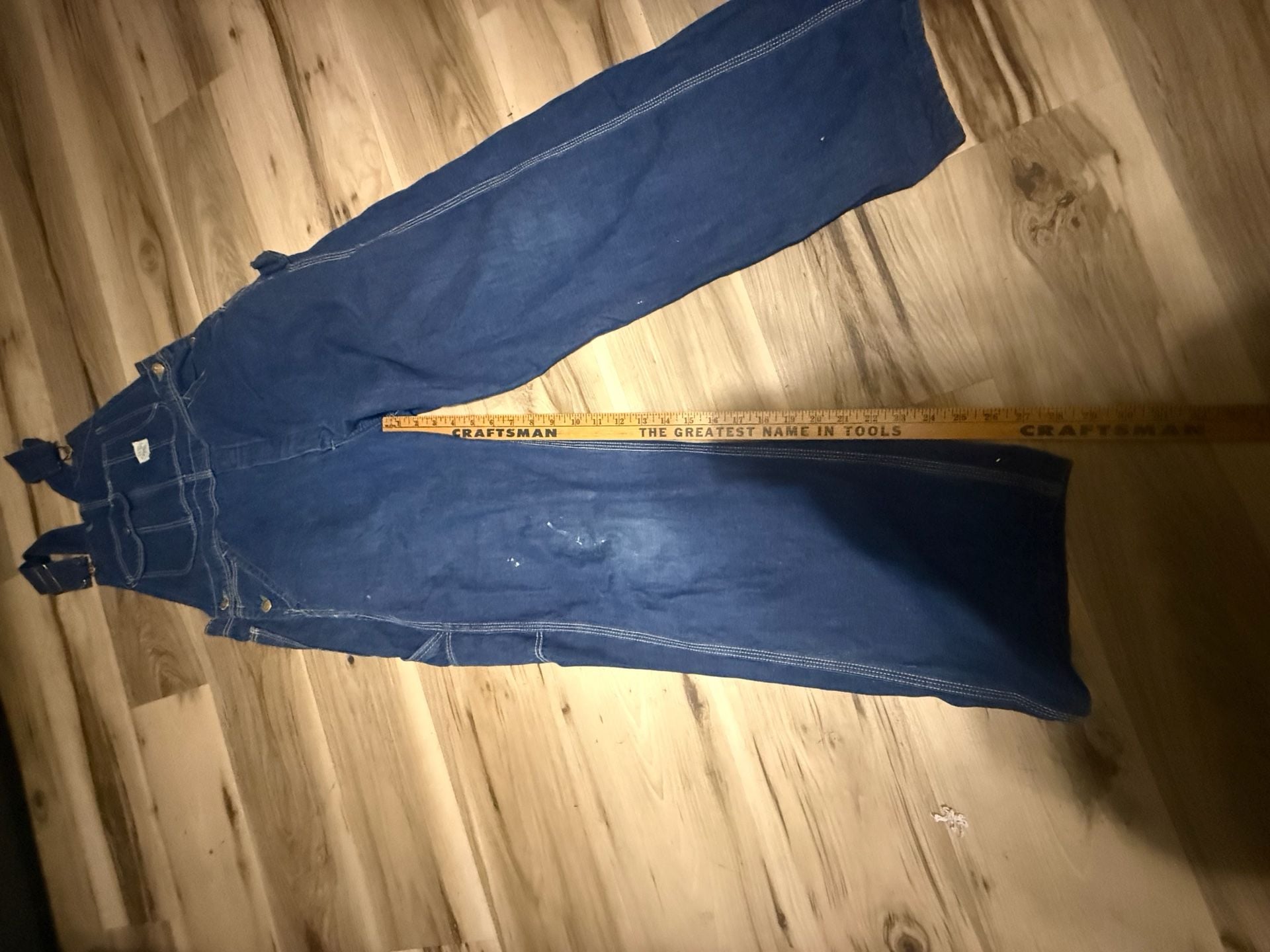 Vintage 1940s 50s Jack Rabbit Sanforized Denim Low Back Overalls Workwear 9