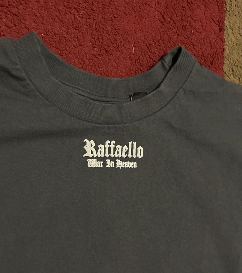 Rebel Vengeance Raffaello War In Heaven T-Shirt Size S Gray Graphic Tee 3